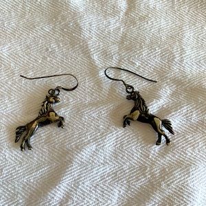 Sterling silver horse earrings